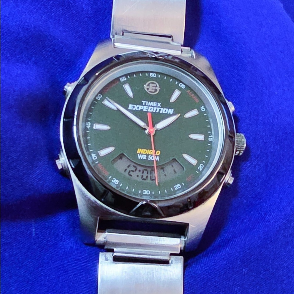 Timex Expedition Vintage Indiglo Multi Function Mens Watch 36mm